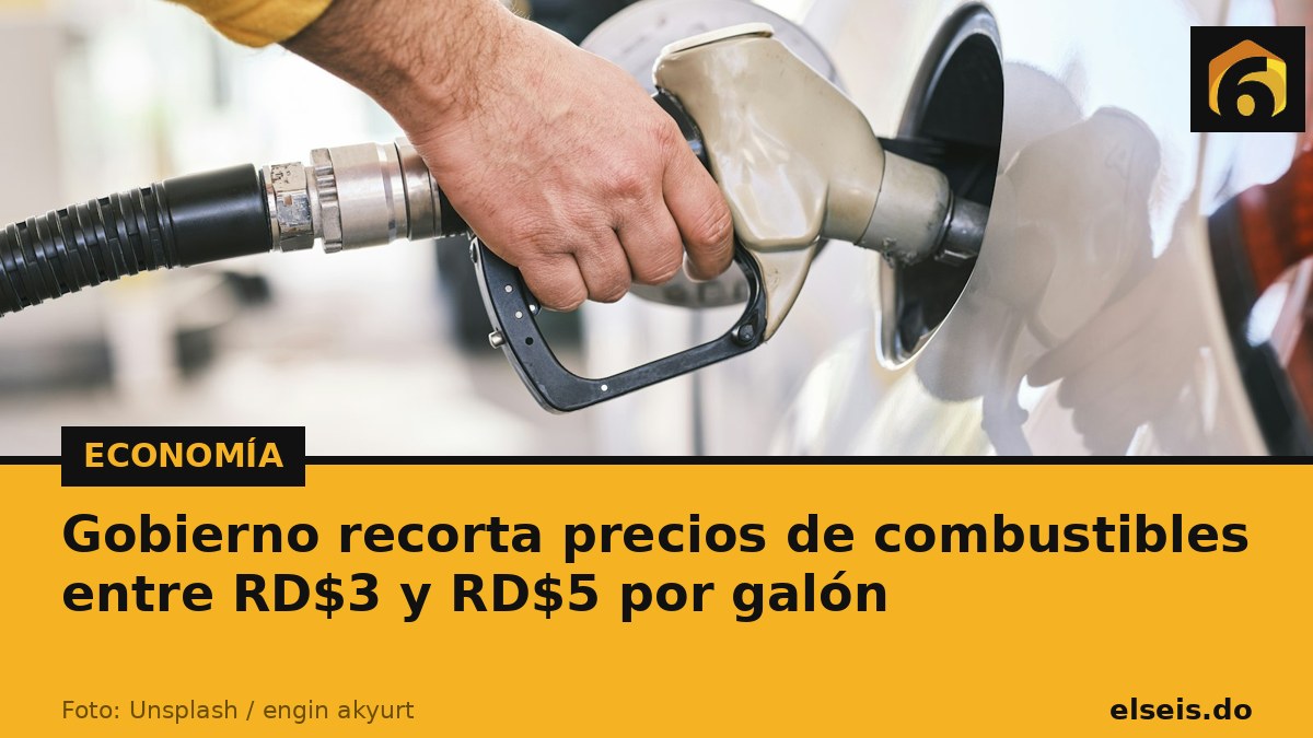 Gobierno recorta precios de combustibles entre RD$3 y RD$5 por galón
