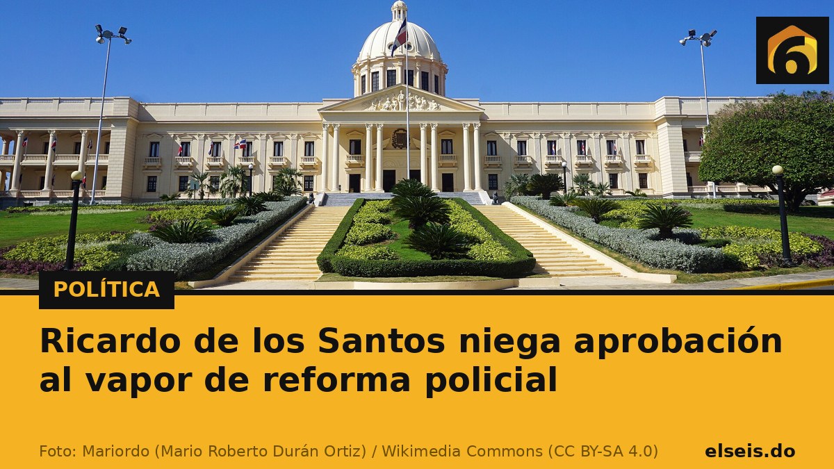 Ricardo de los Santos niega aprobación al vapor de reforma policial