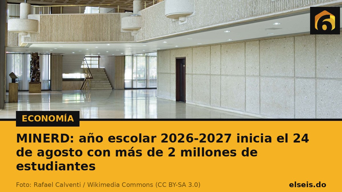 MINERD: año escolar 2026-2027 inicia el 24 de agosto con más de 2 millones de estudiantes