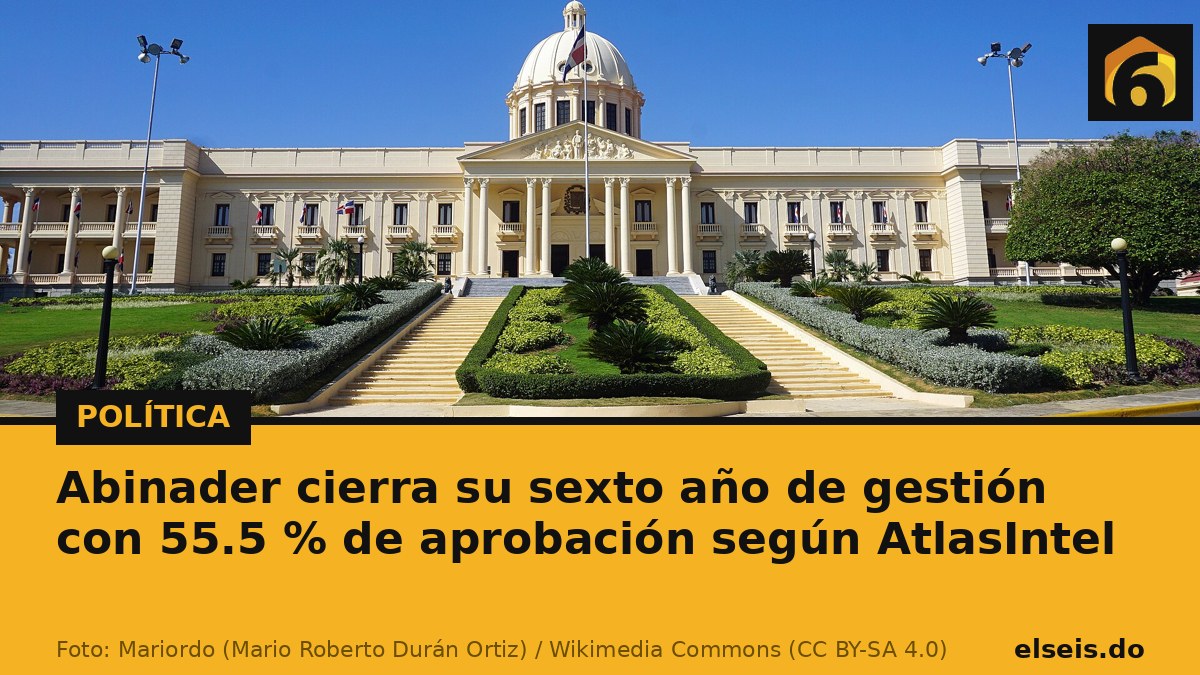 Abinader cierra su sexto año de gestión con 55.5 % de aprobación según AtlasIntel