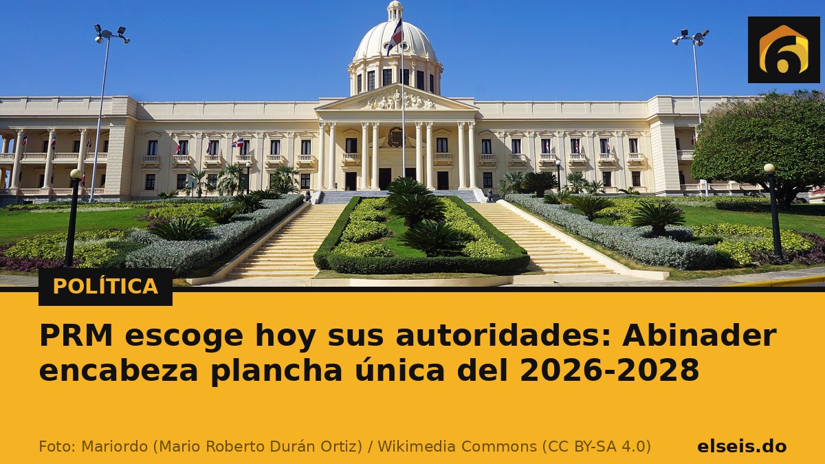 PRM escoge hoy sus autoridades: Abinader encabeza plancha única del 2026-2028